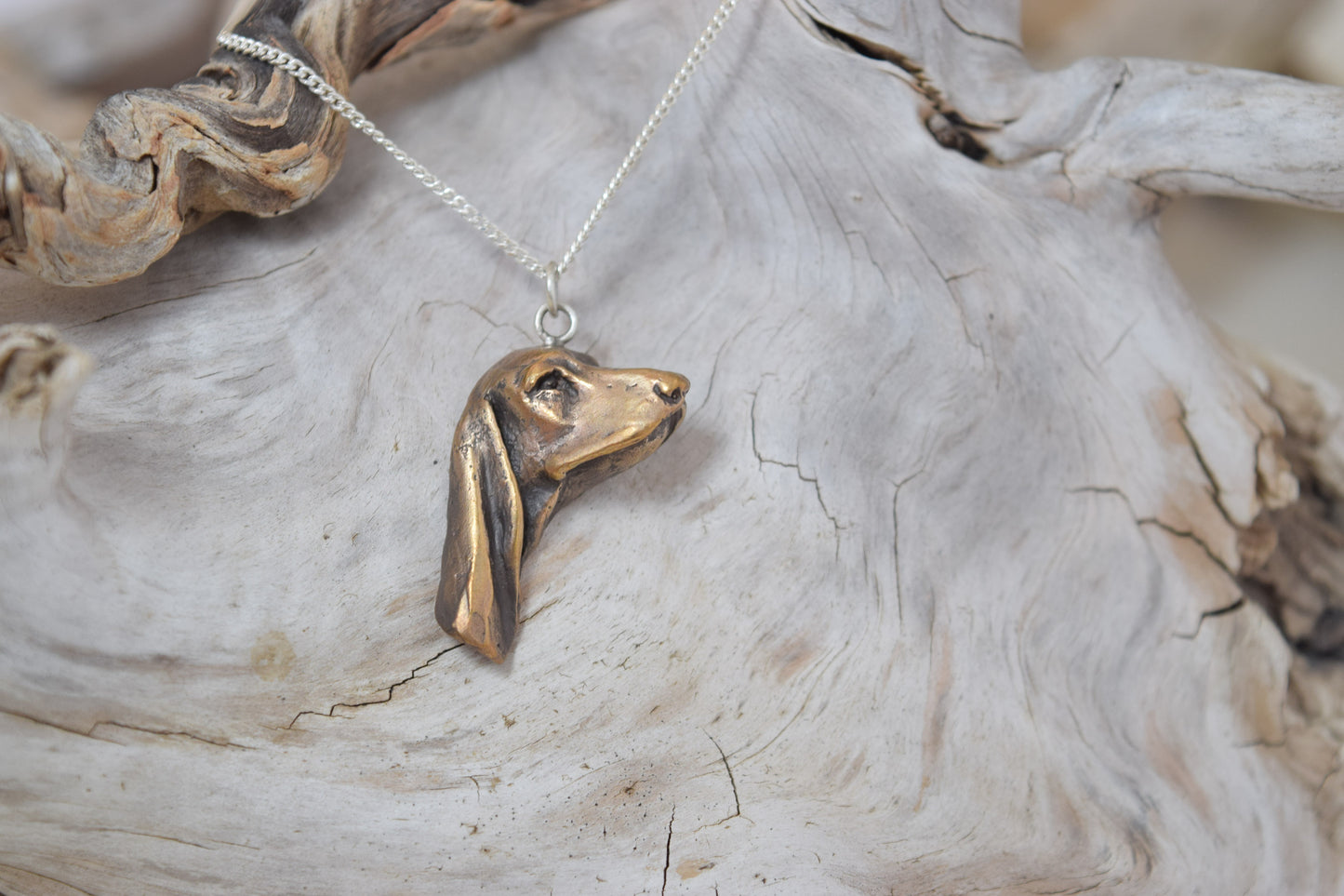 Pendant: Basset hound portrait