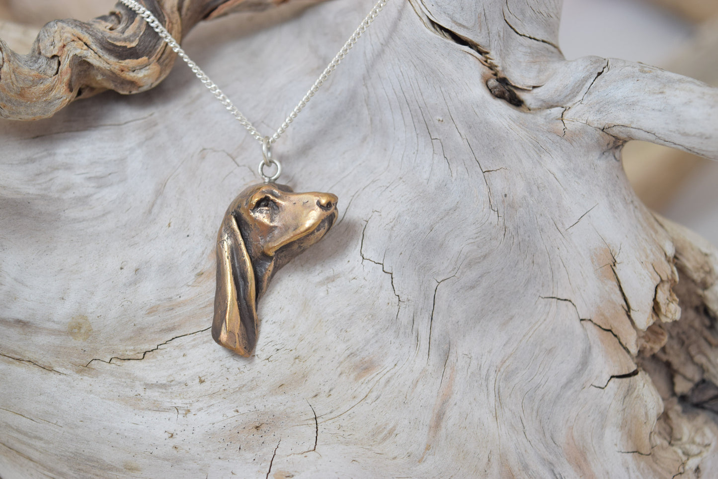 Pendant: Basset hound portrait