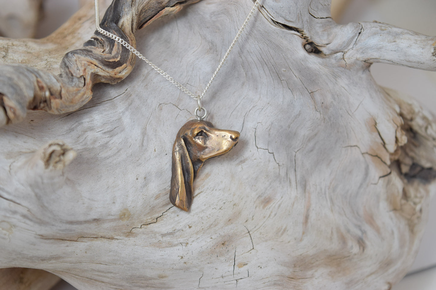 Pendant: Basset hound portrait