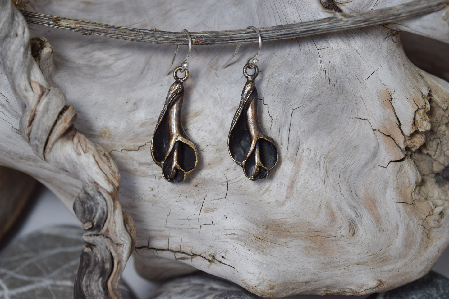 Earrings: Inside a seashell #1